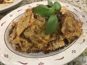 Homemade roasted pepper and sundried tomato pesto