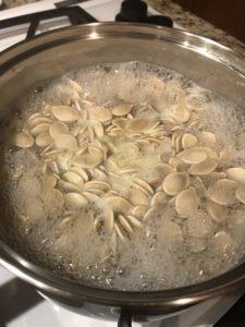 boiling pumpkin seeds