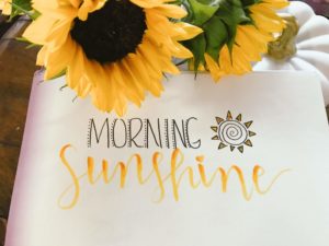 Sunflowers | Hand lettering | Brush lettering