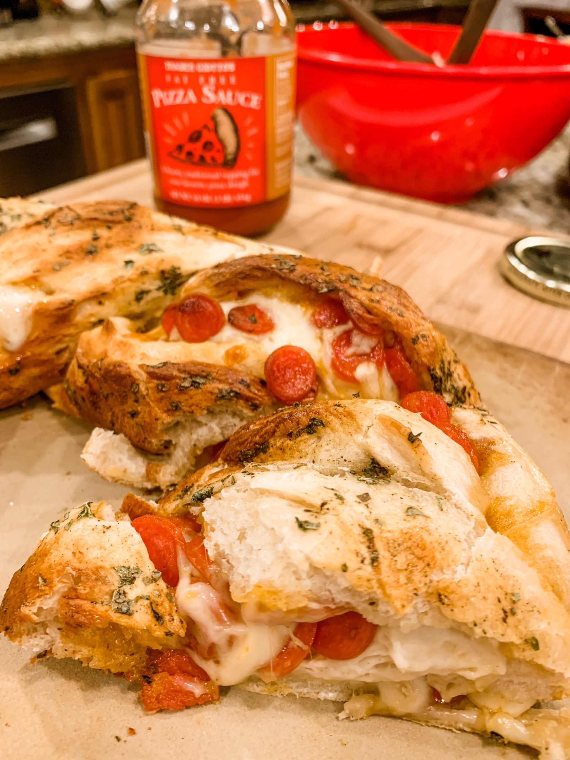 Homemade Pepperoni Pizza Twist