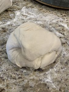 Making homemade pizza dough