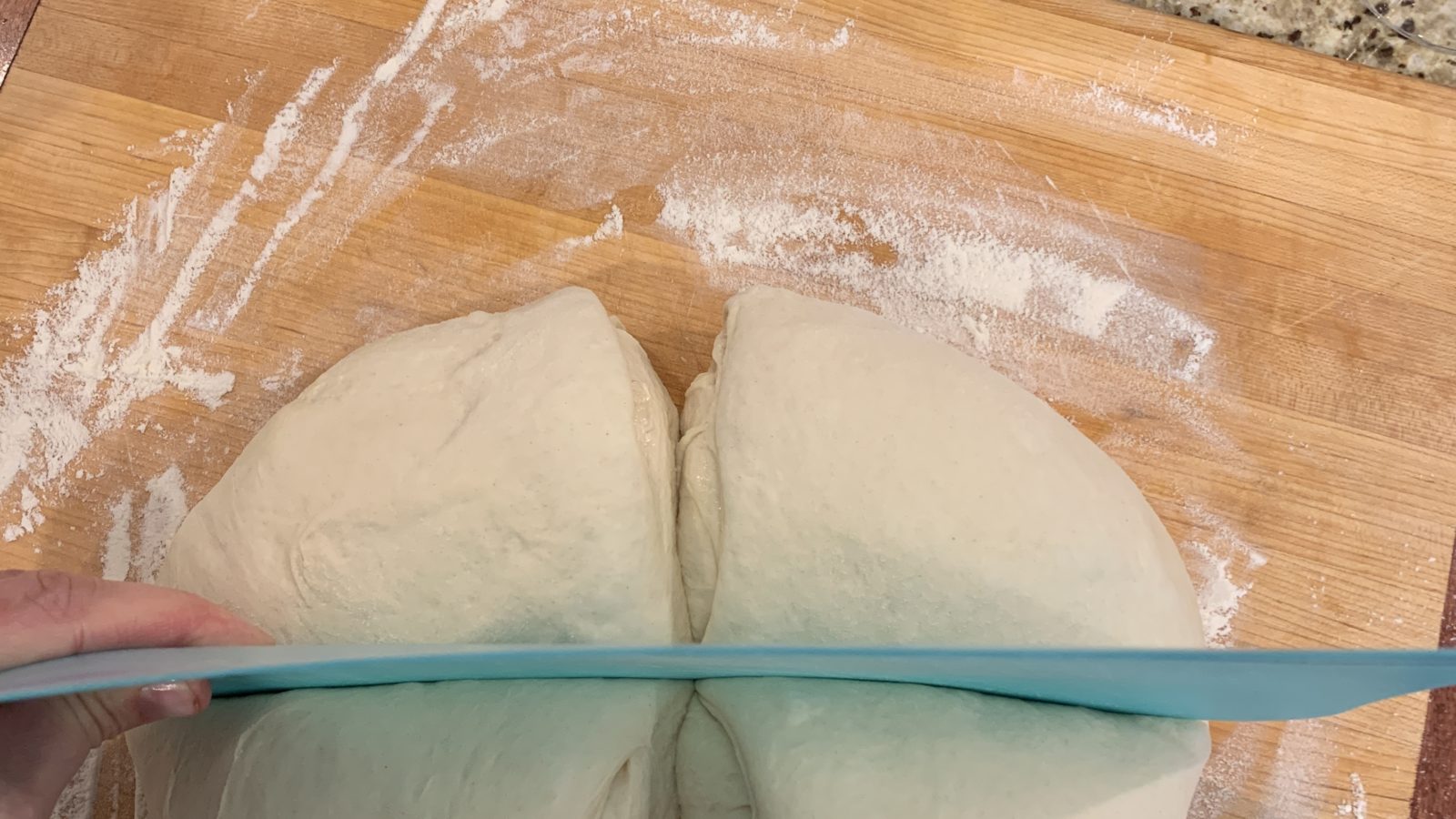 Making homemade pizza dough