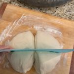 Making homemade pizza dough