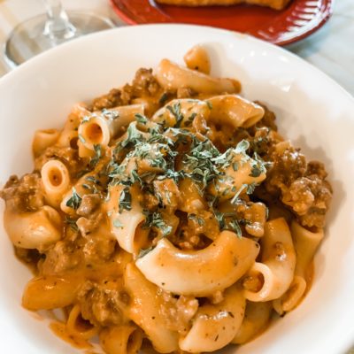 Creamy Beef Pasta dinner