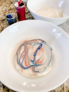 Glaze and gel food coloring