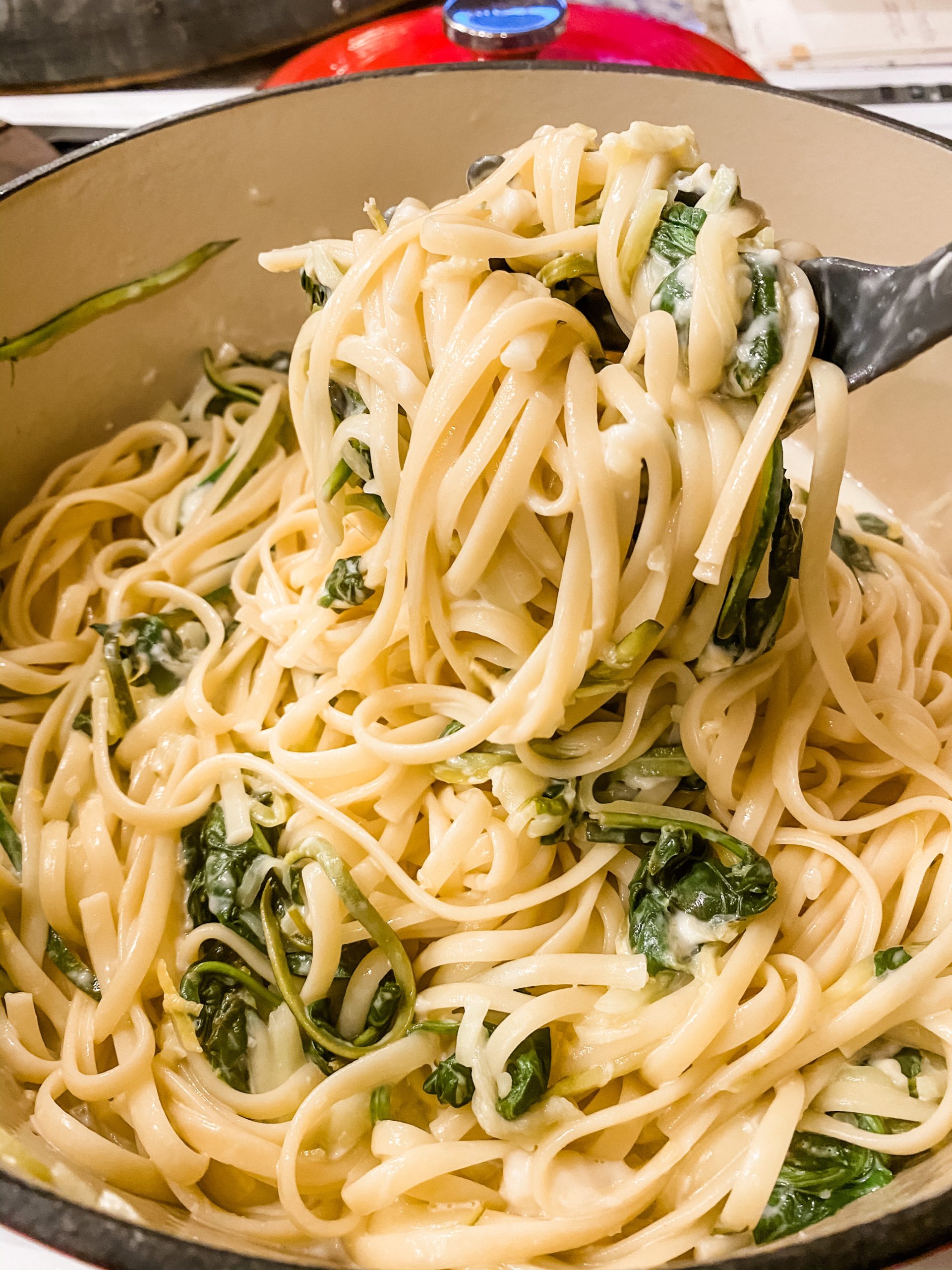 spinach lemon linguini