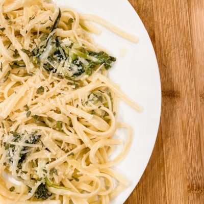 spinach lemon linguini