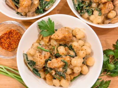 Garlic chicken gnocchi