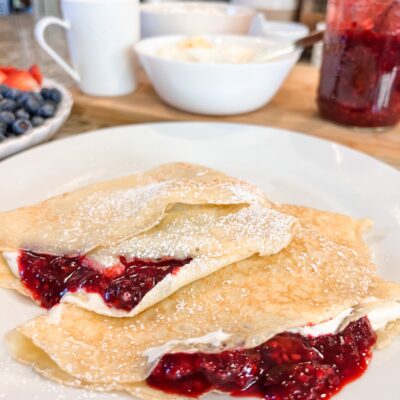 Blackberry Lemon Crepes